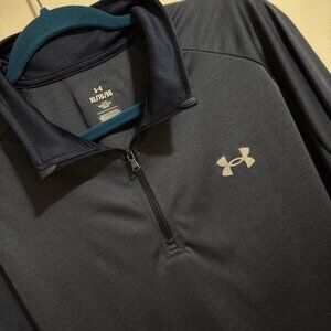 Under Armour Lightweight Pullover Jacket 1/4 Zip Navy Blue Mens Size XL